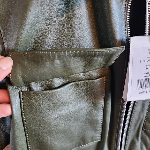 XS Leather Walter Baker Jumpsuit